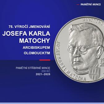 Josef Karel Matocha na stříbrné minci ČNB 2